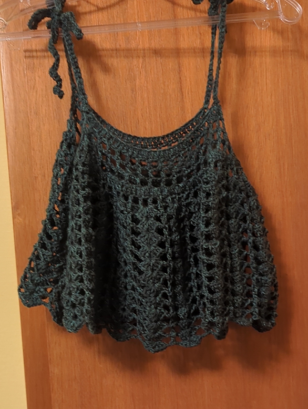 Hand Crafted Crochet New Camisole Top - Teal